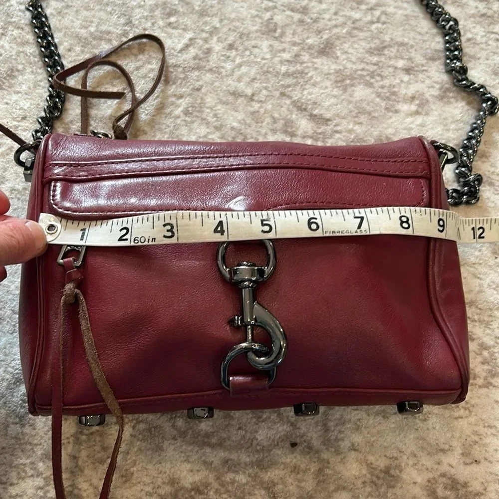 Rebecca Minkoff Burgundy Leather Crossbody Bag